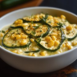 Calabacitas con elote y media crema