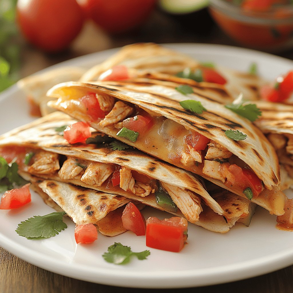 Receta de Quesadillas de pollo mexicanas