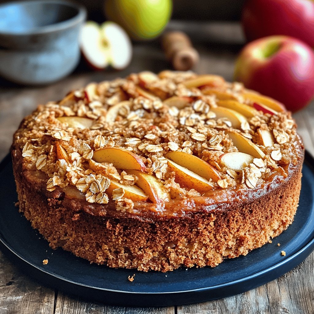 Bizcocho de manzana y avena