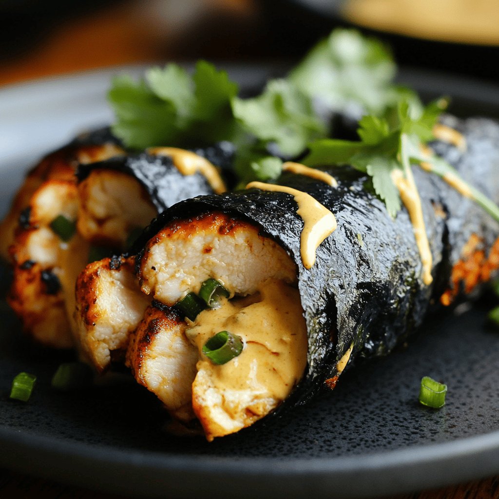 Hand roll de pollo