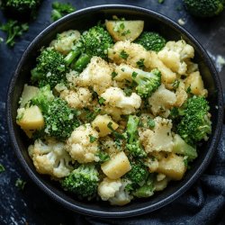 Brócoli y coliflor con papa