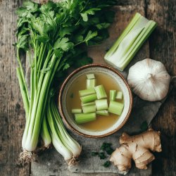 Caldo depurativo con apio