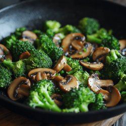 Salteado de brócoli y champiñones