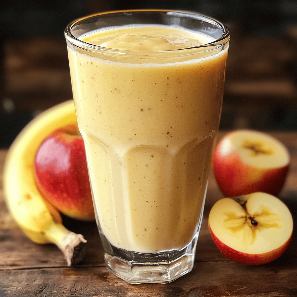 Batido de manzana y plátano - Fácil