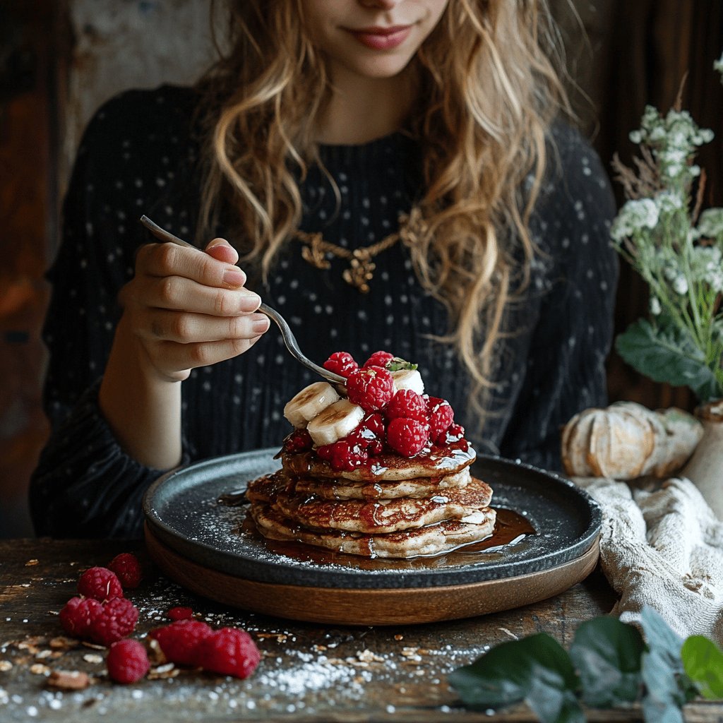 Receta de Hot cakes de avena y plátano