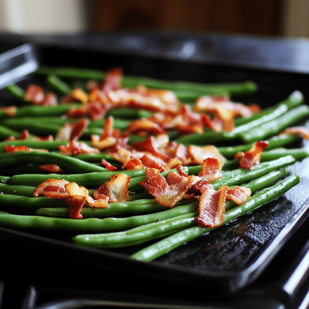 Judías verdes con bacon