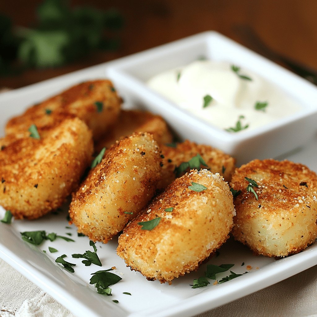 Croquetas de papa al horno