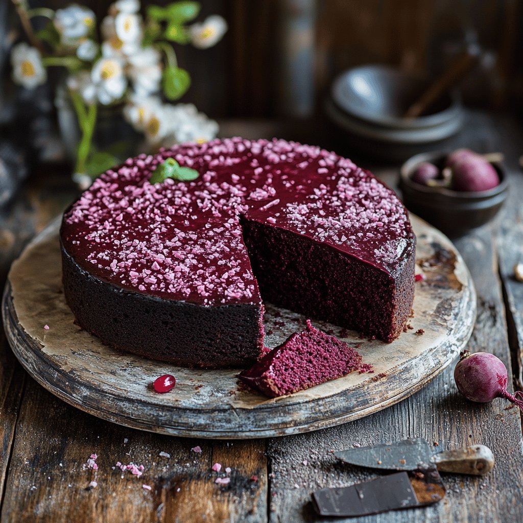 Receta de Torta de remolacha y chocolate