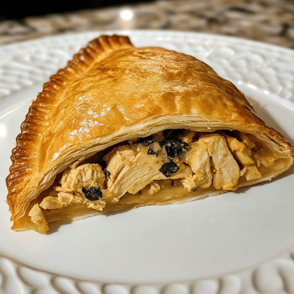 Empanada de pollo con masa quebrada