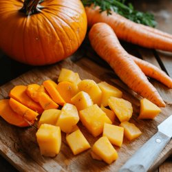 Puré de calabaza, patata y zanahoria