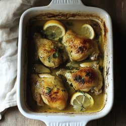 Patas de pollo al horno con limón