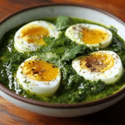 Huevos ahogados en salsa verde