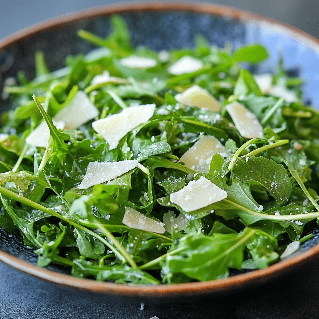 Receta de Ensalada de Rúcula y Queso parmesano