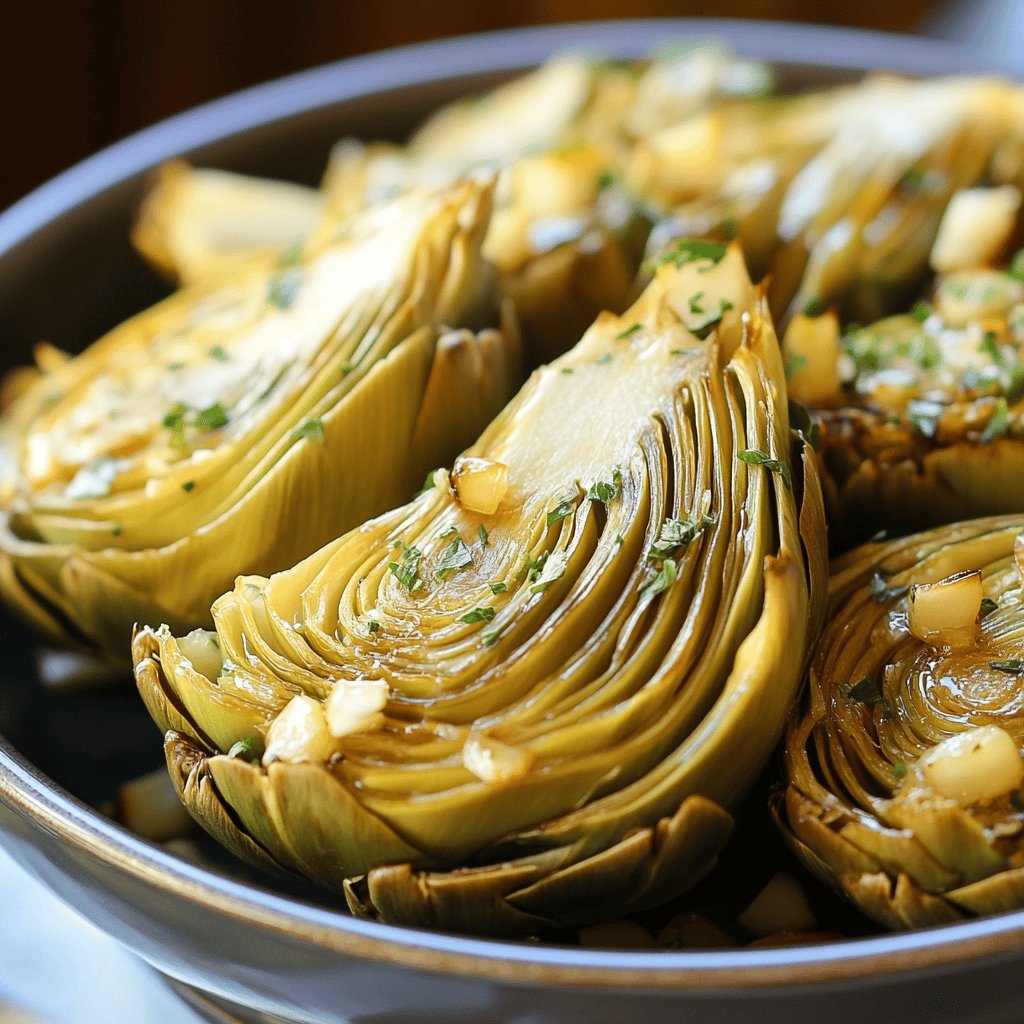 Receta de Alcachofas al ajillo