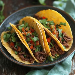 Tacos dorados de carne de res