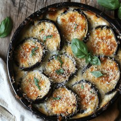 Berenjenas gratinadas con queso parmesano