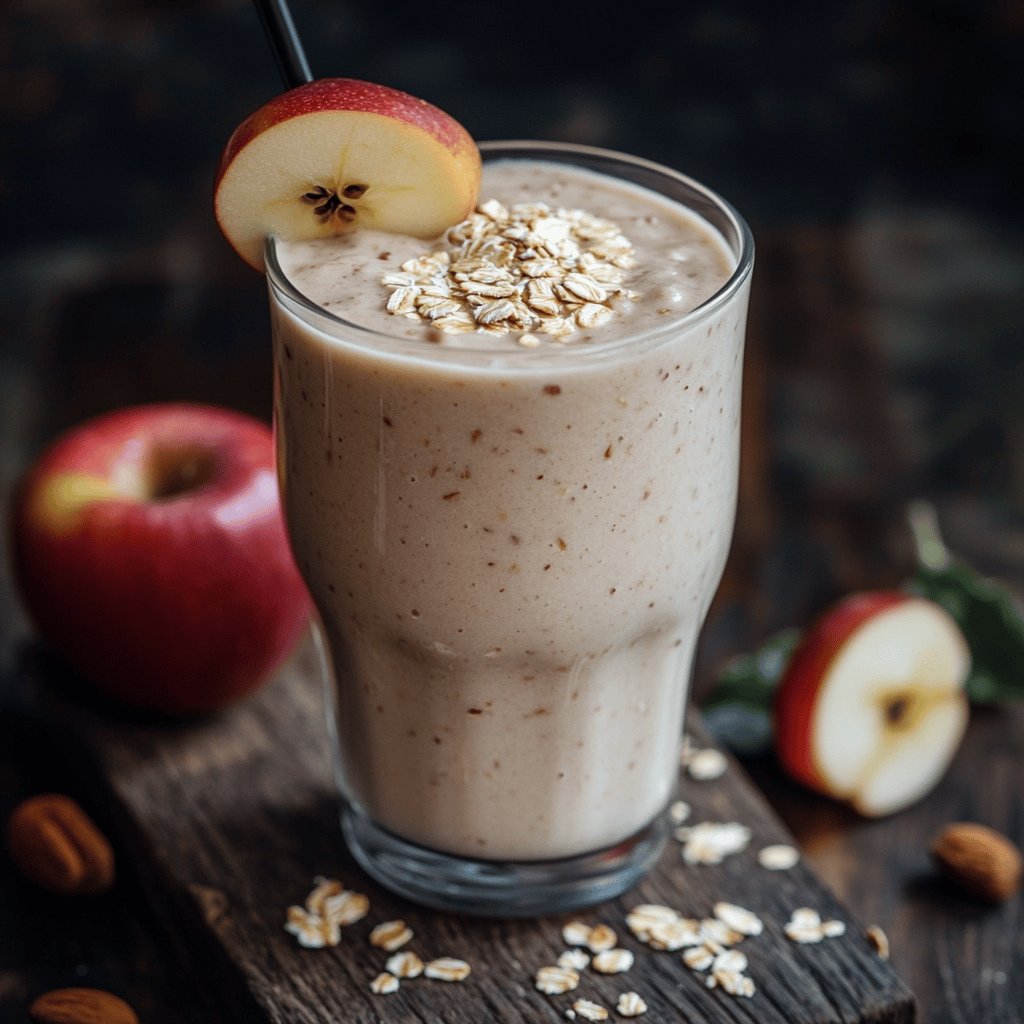 Licuado de manzana con avena