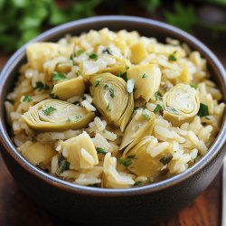 Arroz con alcachofas - Fácil