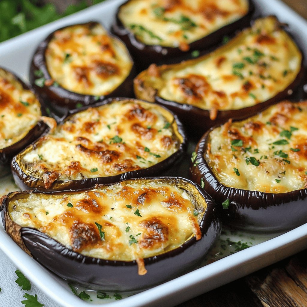 Berenjenas con queso al horno