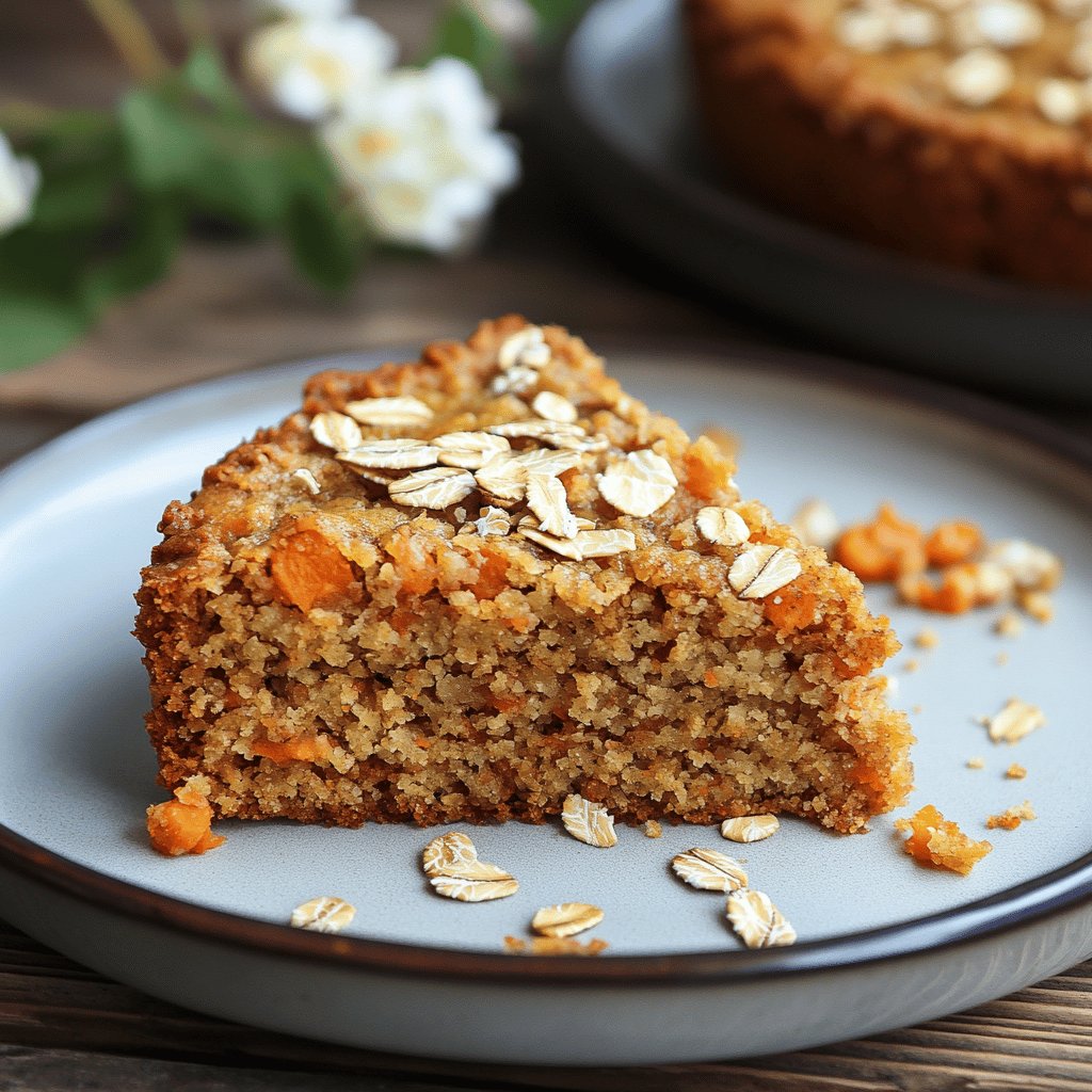 Tarta de zanahoria y avena saludable