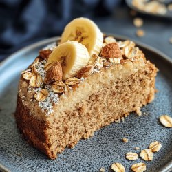 Bizcocho de avena y plátano sin harina