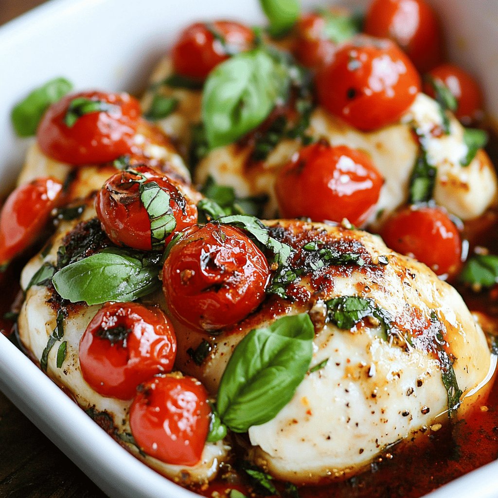 Pollo caprese al horno