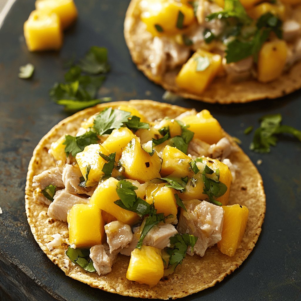 Receta de Tostadas de atún con mango