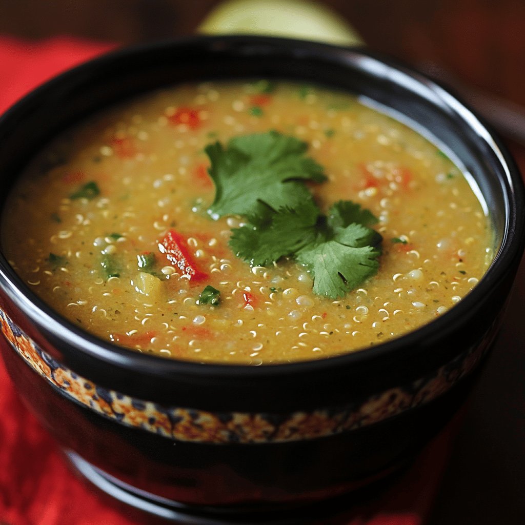 Sopa de quinua peruana