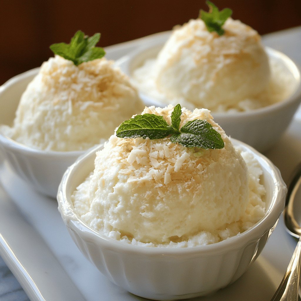 Postre de coco sin horno