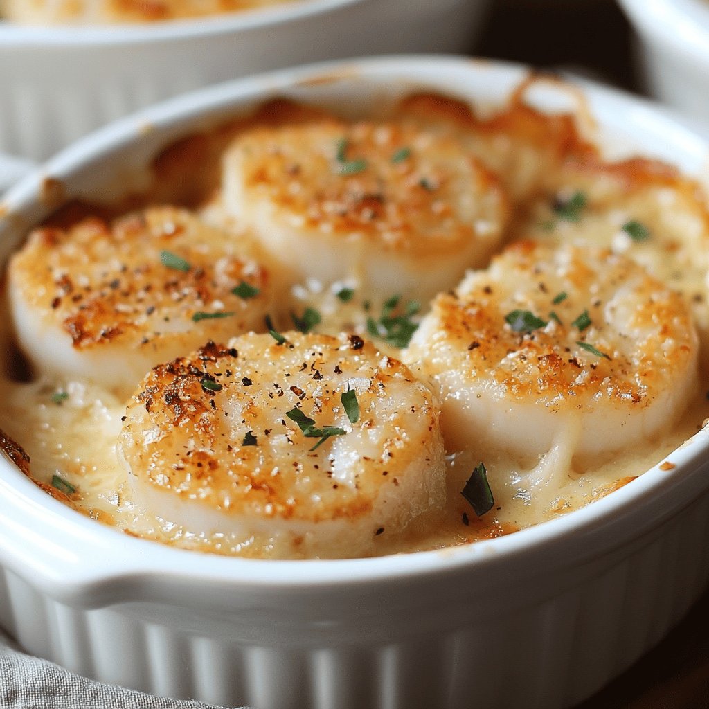 Zamburiñas al horno gratinadas