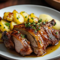 Pernil de cerdo al horno colombiano