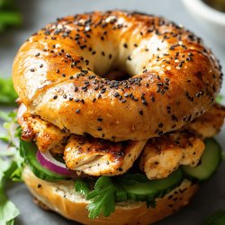 Receta de Bagel de pollo