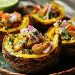 Receta de Cesta de plátanos rellenas