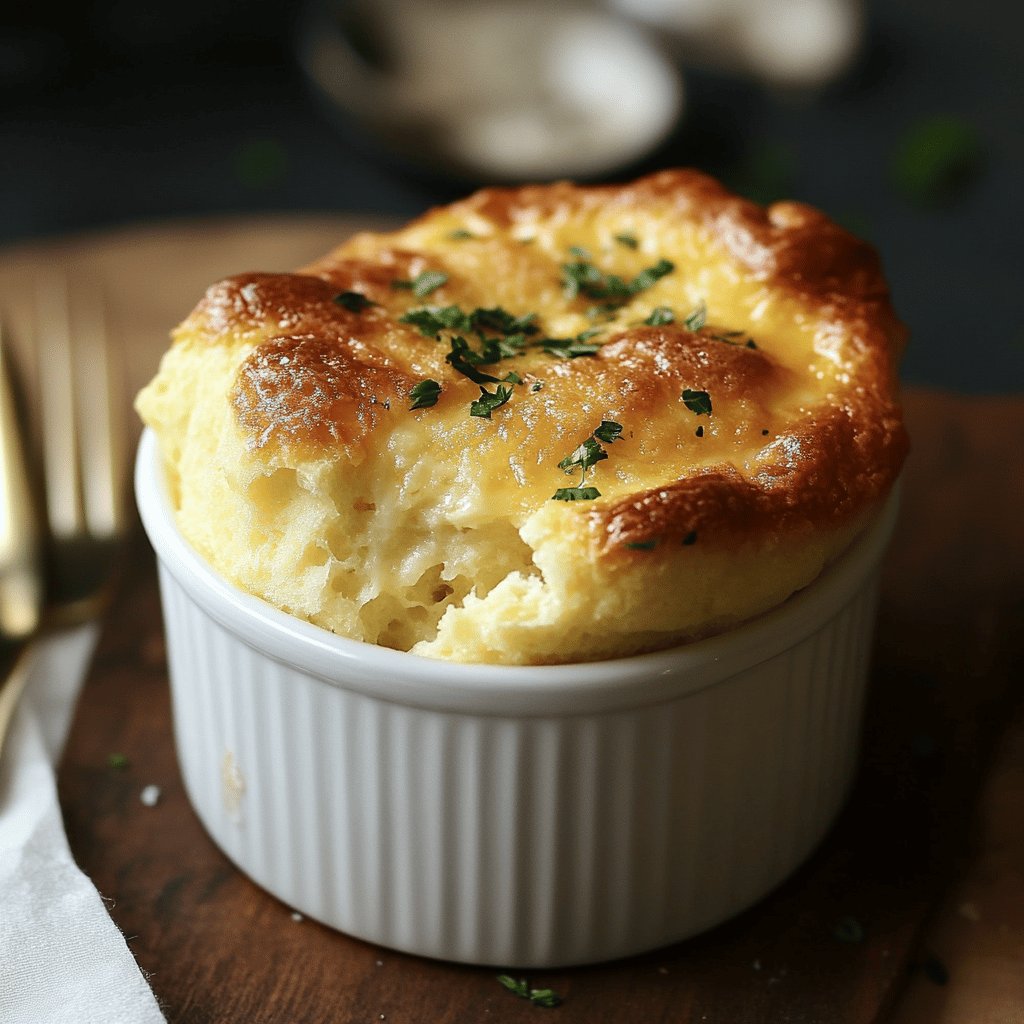 Receta de Souffle de queso y pollo