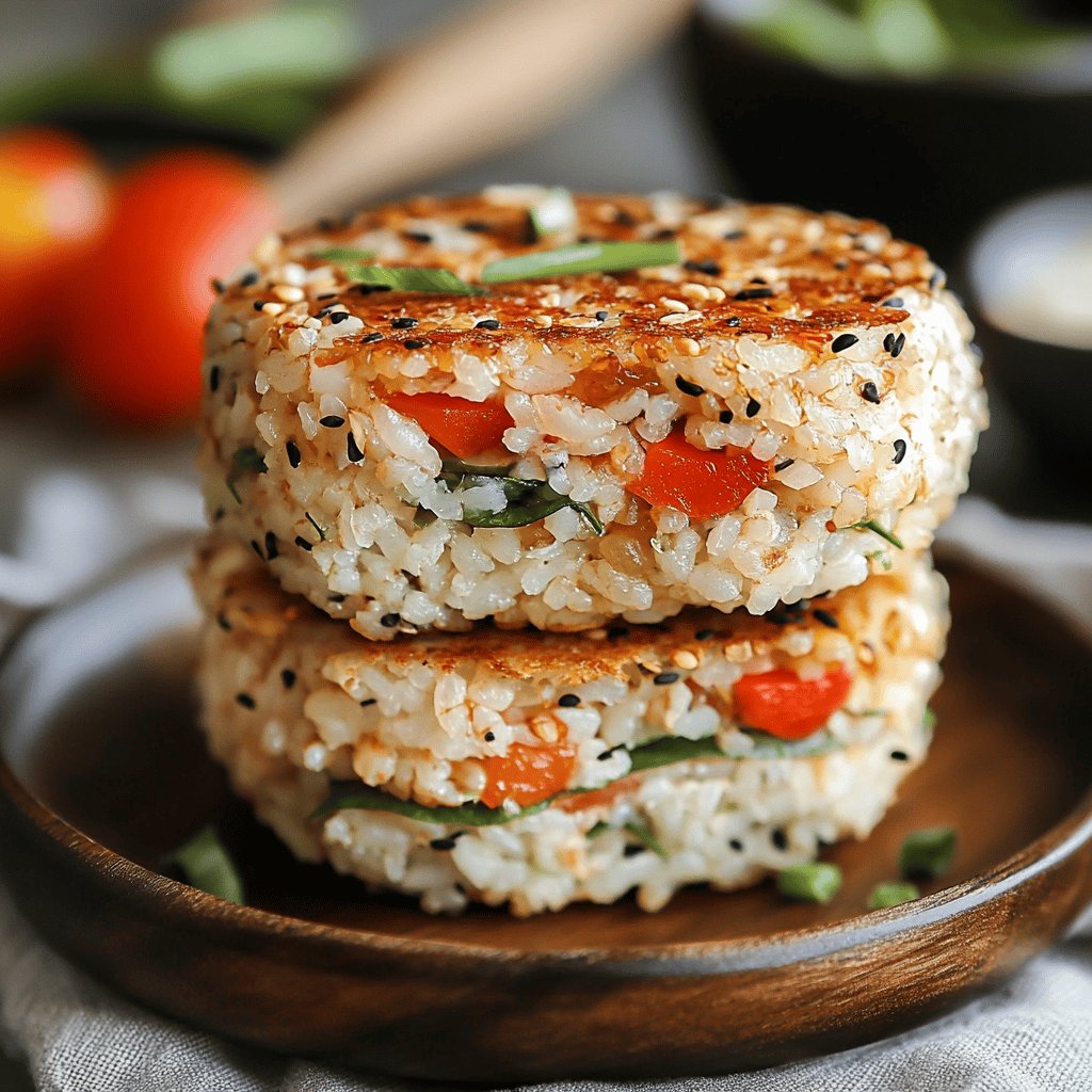 Receta de Hamburguesas de arroz yamaní