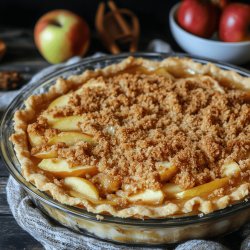 Tarta de manzana con crumble