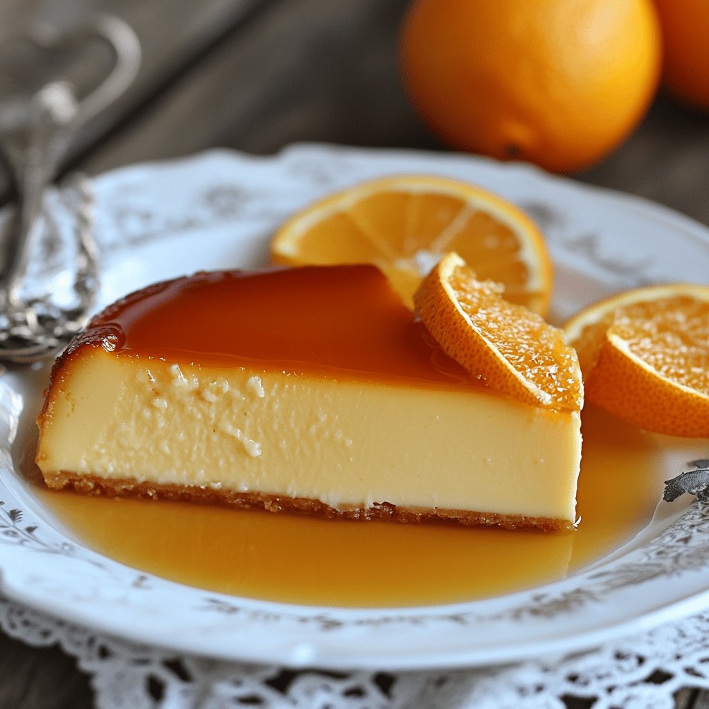 Receta de Flan de naranja