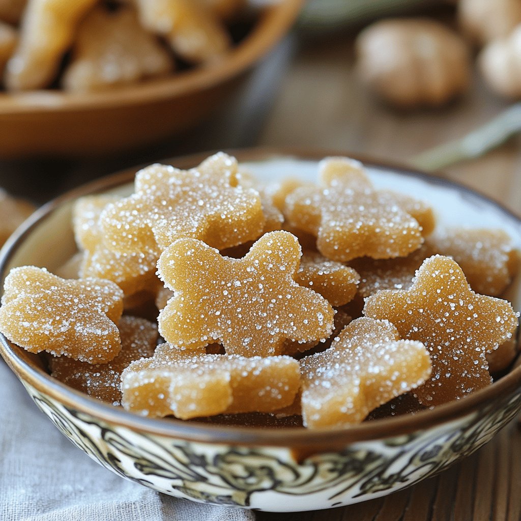 Caramelos de jengibre caseros