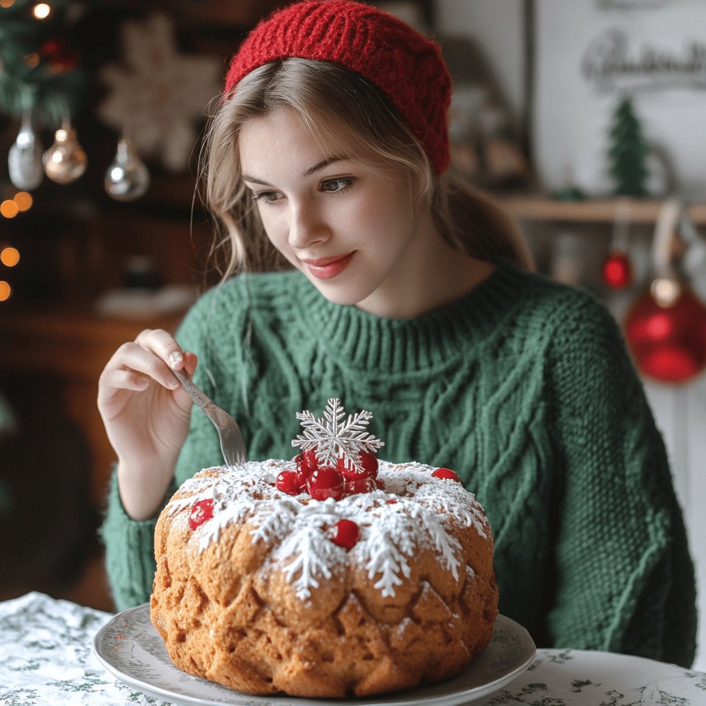 Panettone italiano o pan dulce navideño