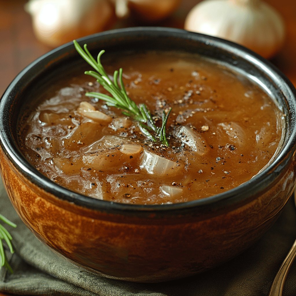 Receta de Sopa de Cebolla