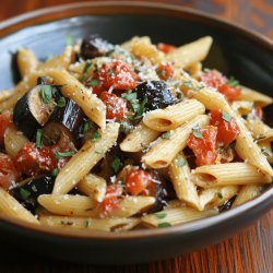 Receta de Pasta con berenjena y tomate