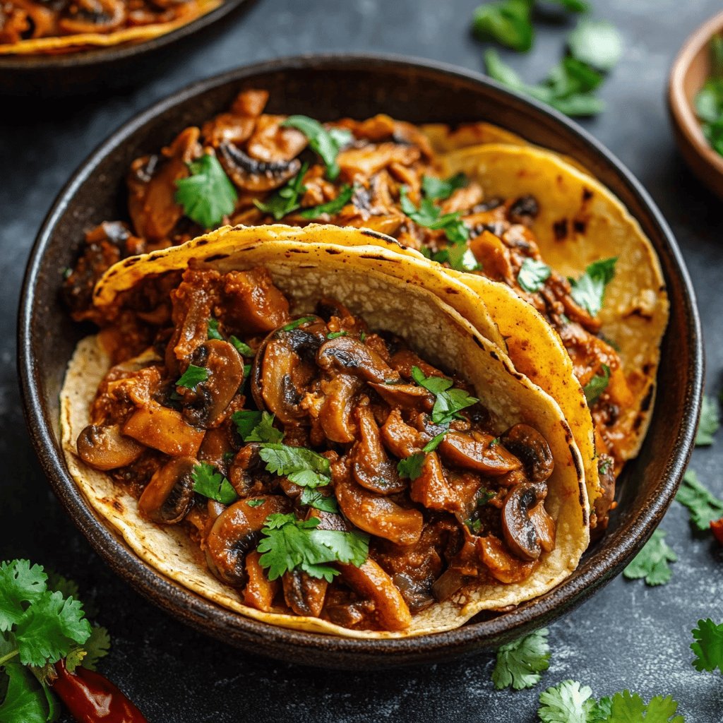 Tinga de setas vegana