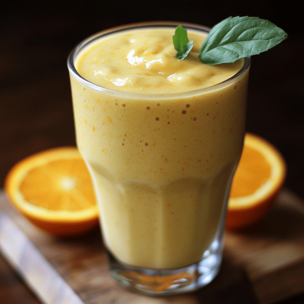 Batido de plátano y naranja