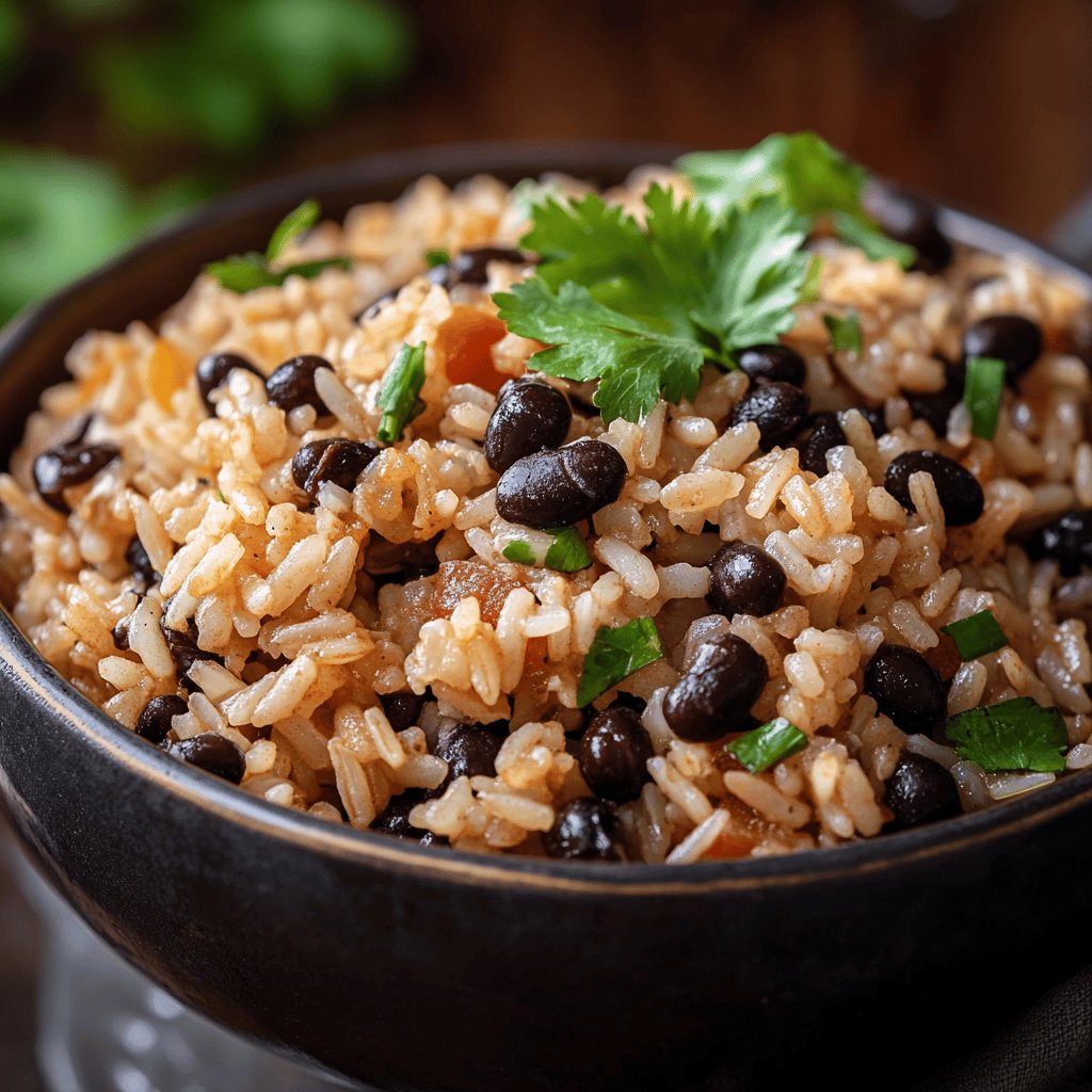 Receta de Arroz con caraotas negras