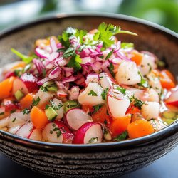 Receta de Ceviche con leche de tigre