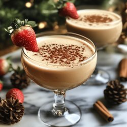 Coquito puertorriqueño de fresa