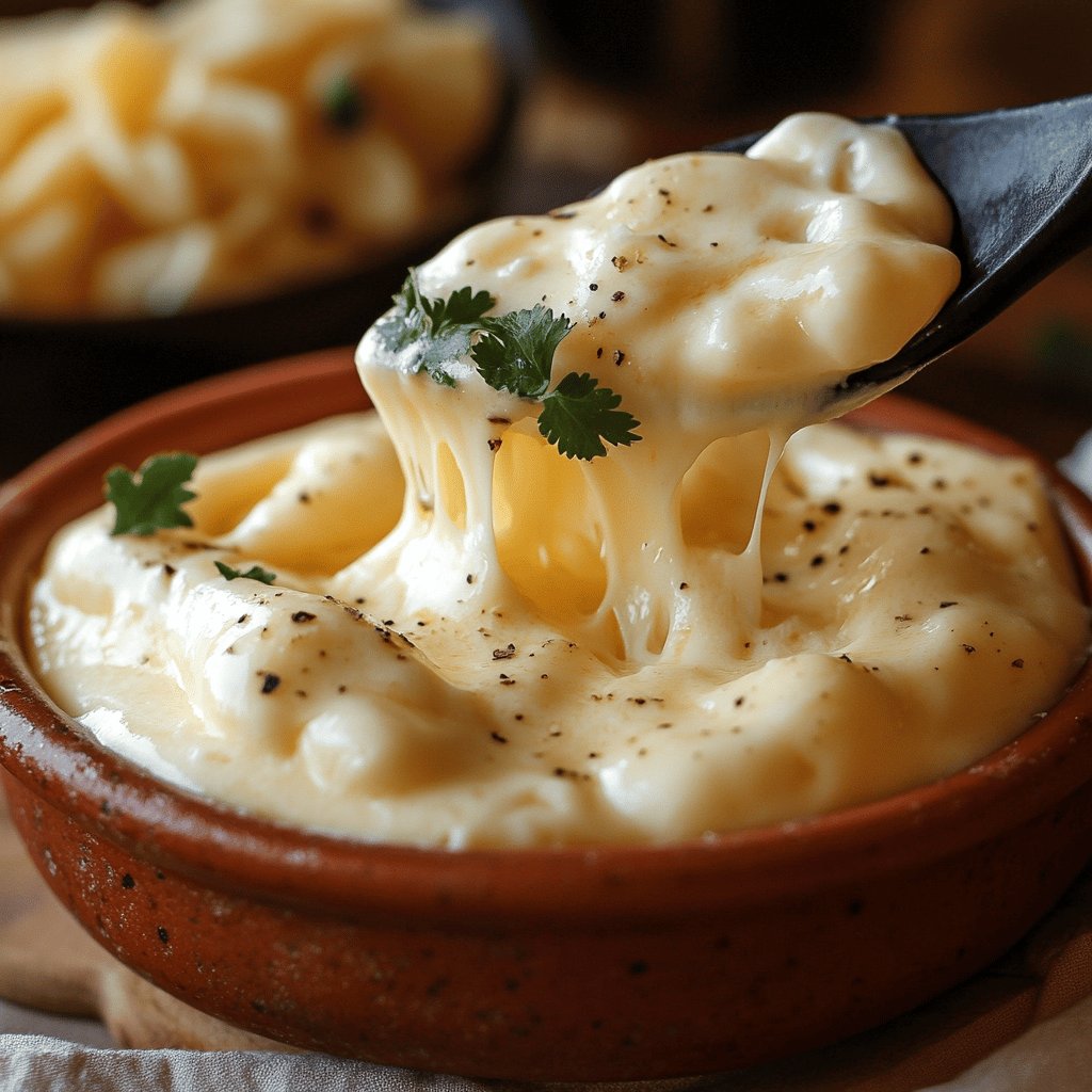 Fainá de queso licuado