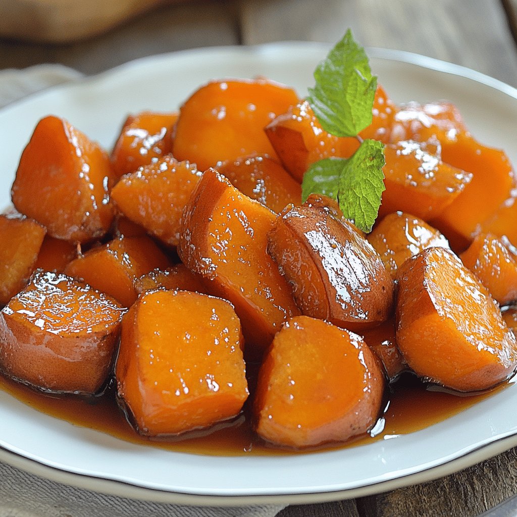 Batatas en almíbar caseras