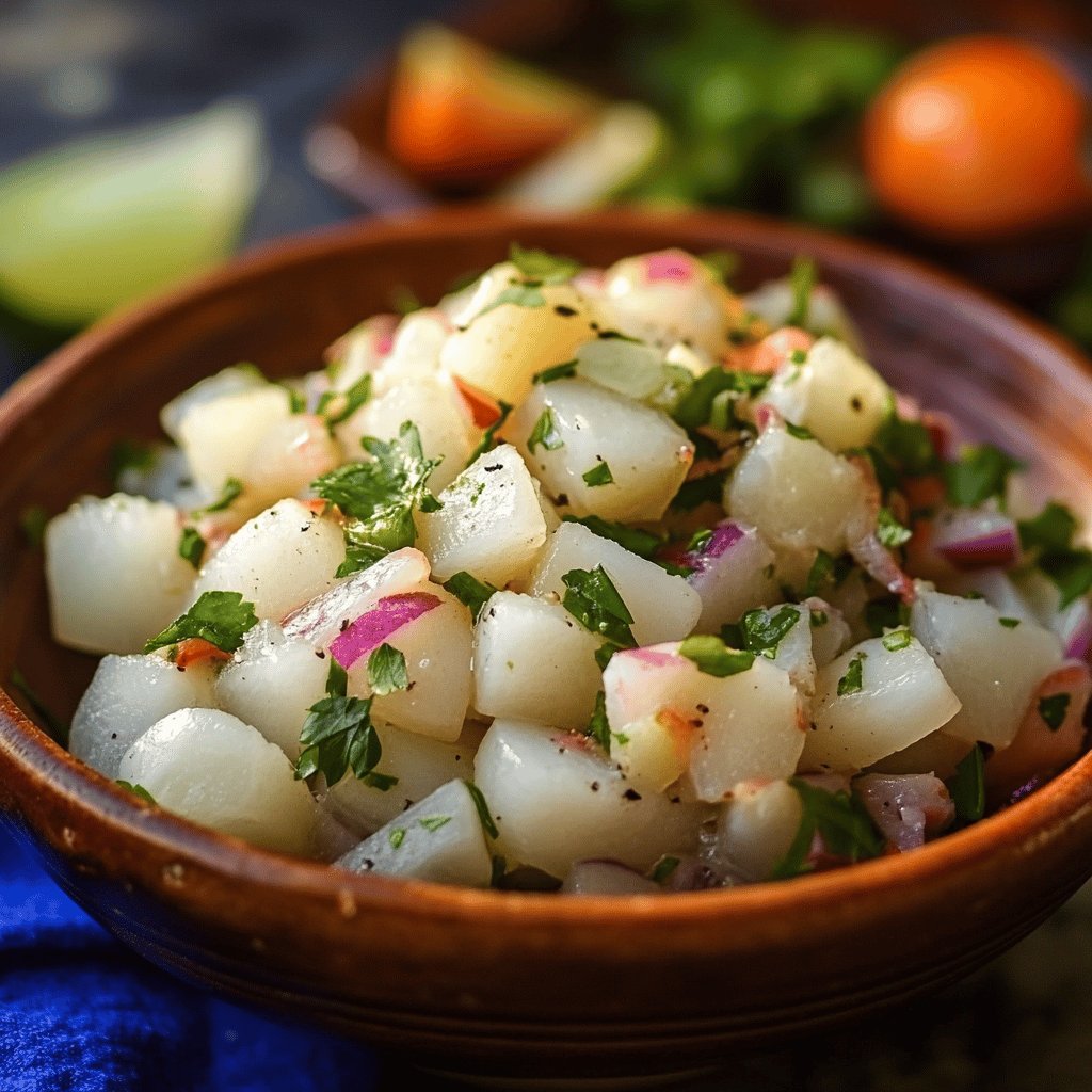 Ceviche de jícama - Receta FÁCIL