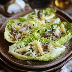 Cogollos de Tudela con anchoas y queso